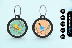 Floral Bird Keychain Product Image 1