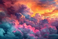 Vivid and colorful sunset cloudscape, offering a breathtakin Product Image 1