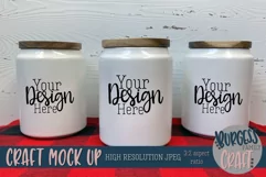 Ceramic canister & plaid Craft mock up |High Resolution JPEG Product Image 1