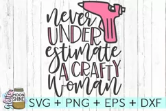 Crafty Woman SVG DXF PNG EPS Cutting File Product Image 1