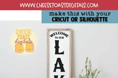 Home Vertical Porch Sign SVG | Welcome To Our Lake House Product Image 2