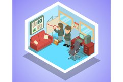 Accountant concept banner, isometric style Product Image 1