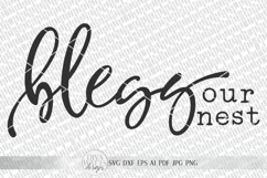 Bless Our Nest SVG | Farmhouse Sign SVG | dxf and more! Product Image 2
