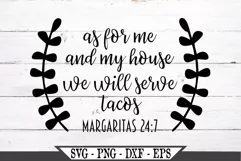 As For Me And My House We Will Serve Tacos SVG Graphic Desig Product Image 1