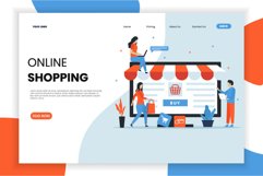 Modern flat design e-commerce landing page Product Image 1