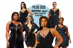 Curvy girl clipart, Plus size women clipart, Body positivity Product Image 1