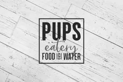 Pups Eatery Food & Water SVG | Dog Bowl SVG | Farmhouse Sign Product Image 4
