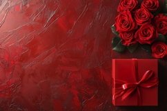 Valentine Flat Lay Background, Romantic Background Design Product Image 1