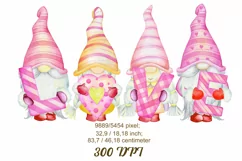 watercolor clip art ,valentine's day, Valentine gnome clipar Product Image 2