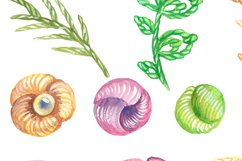 Watercolor hand embroidery clipart, Watercolor needlework Product Image 3