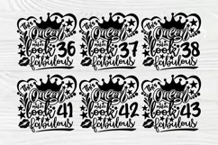 Birthday Queen SVG, 36th to 55th Birthday Girl Svg, Crown Product Image 4