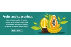 Fruits and seasonings banner horizontal concept Product Image 1