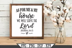 As For Me And My House We Will Serve The Lord SVG Product Image 1