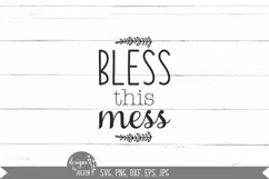 Bless this mess svg, Farmhouse svg Product Image 2