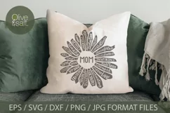 Mothers Day SVG, mom monogram svg, flower word art svg Product Image 4