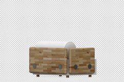 Isometric Arm Chair 3D isolated render Product Image 1