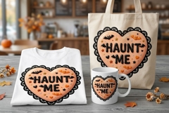 Haunt Me Halloween Heart PNG Clipart for Sublimation Product Image 1