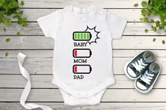 Family Battery Levels SVG, Parents Energy SVG,Clipart Battey Product Image 1