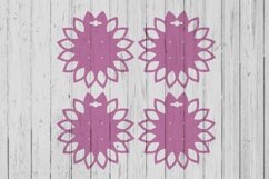 Sunflower earring template svg dxf png ai files Product Image 1