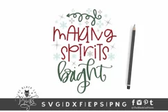 Making Spirits Bright SVG |Christmas SVG | Christmas Sign Product Image 2