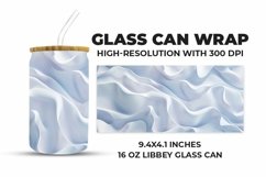 White Waves Glass Can Wrap Product Image 1