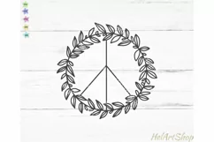 Floral peace sign svg, hippie svg, peace symbol svg, t-shirt Product Image 2