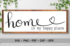 Home Is My Happy Place - Farmhouse SVG Template Design Product Image 1