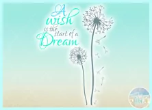A Wish Is The Start Of A Dream Quote Dandelion SVG Product Image 3