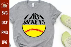 softball mom SVG softball svg, yellow jackets lady jackets Product Image 1
