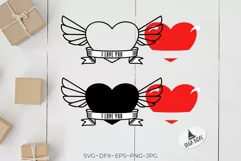 I love you svg Heart with love Heart with Wings heart wings Product Image 2