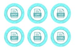 Set Of File Formats Icons Product Image 1