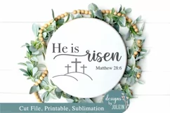 He is risen SVG, png, eps, sublimation, printable, JPEG Product Image 2