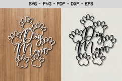 Dog Mom Paper Template Cut File Product Image 1