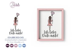 Ich liebe dich auch SVG | Valentinstag SVG Product Image 1