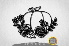 Floral Pumpkin Papercut Product Image 1