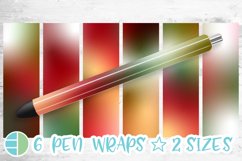Epoxy Pen Wrap Christmas Gradient Sublimation Waterslide Product Image 1