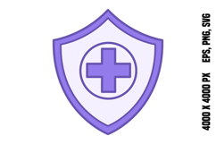 Colored Health Protection Icon Product Image 1