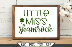 Little Miss Shamrock St. Patrick's Day Baby SVG Graphic Product Image 1