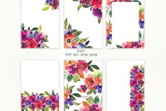 Watercolor Vibrant Colors Floral Background Collection Product Image 5