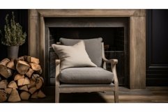 weathered gray arm chair Product Image 1