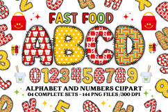 FAST FOOD Alphabet PNG Kids Classroom Sublimation Product Image 1