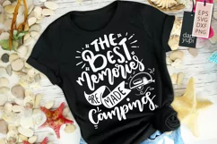 The Best Memories Are Made Camping Lettering Quotes SVG Product Image 1