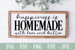Happiness Is Homemade With Love and Butter | Kitchen SVG Product Image 1
