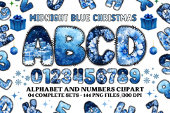 Christmas Alphabet png clipart, christmas doodle letters Product Image 1
