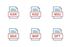 Set Of File Formats Icons Product Image 1