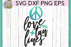 Peace Love Tan Lines SVG DXF PNG EPS Cutting Files Product Image 2
