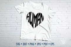 Human SVG cut file in a heart shape Product Image 2