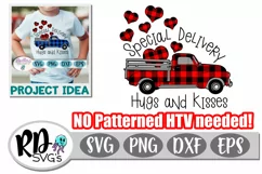 Buffalo Plaid Red Truck - A Valentines Day Cricut Cut File Product Image 1