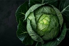 Fresh green cabbage with dew drops Product Image 1