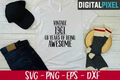 Vintage 1961 Svg, 60th Birthday Svg, 60 Years Of Being Product Image 2